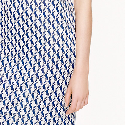 Selfie Time: J Crew Seahorse Print T Shirt Dress, Online Vs. Reality